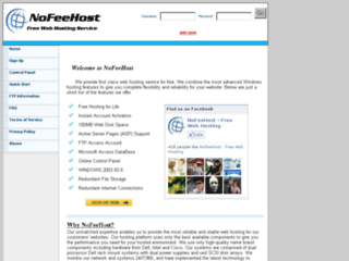 Free Web Hosting Service with 100MB free site space, FTP, ASP Hosting 